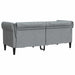 Canapea Chesterfield cu 2 locuri, gri deschis, material textil - WALTI WALTI