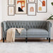 Canapea Chesterfield cu 2 locuri, gri deschis, material textil - WALTI WALTI
