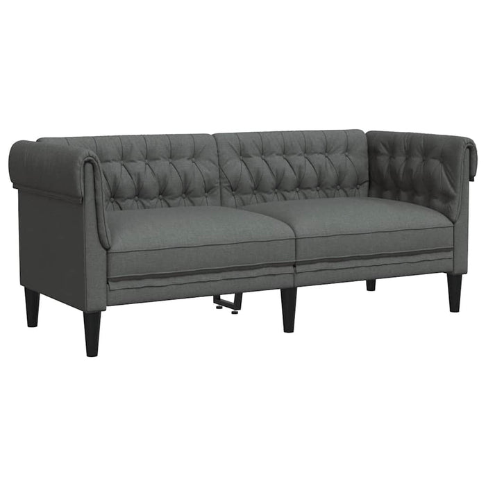 Canapea Chesterfield cu 2 locuri, gri închis, material textil - WALTI WALTI