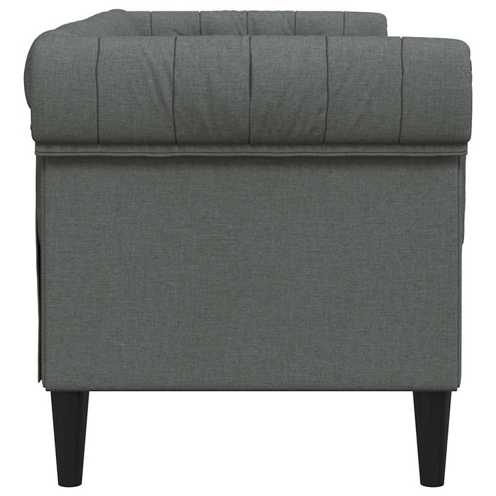 Canapea Chesterfield cu 2 locuri, gri închis, material textil - WALTI WALTI