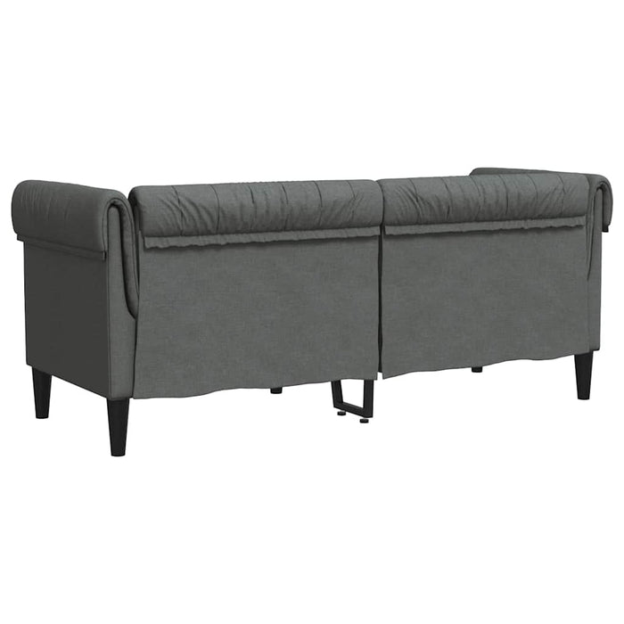 Canapea Chesterfield cu 2 locuri, gri închis, material textil - WALTI WALTI