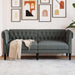 Canapea Chesterfield cu 2 locuri, gri închis, material textil - WALTI WALTI