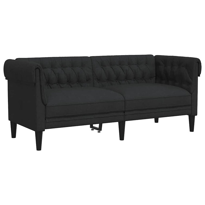 Canapea Chesterfield cu 2 locuri, negru, material textil - WALTI WALTI