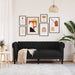 Canapea Chesterfield cu 2 locuri, negru, material textil - WALTI WALTI