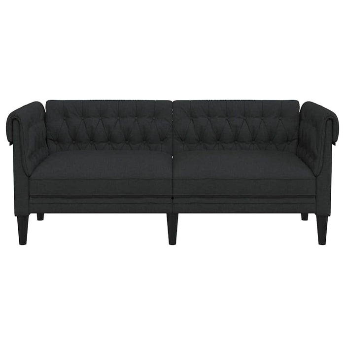 Canapea Chesterfield cu 2 locuri, negru, material textil - WALTI WALTI