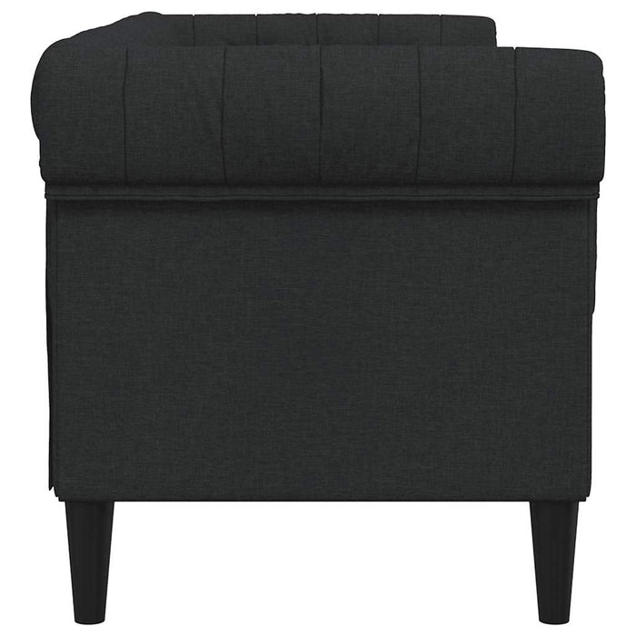 Canapea Chesterfield cu 2 locuri, negru, material textil - WALTI WALTI