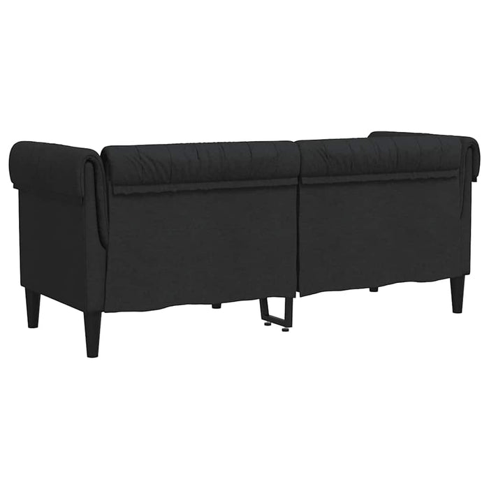 Canapea Chesterfield cu 2 locuri, negru, material textil - WALTI WALTI