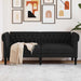 Canapea Chesterfield cu 2 locuri, negru, material textil - WALTI WALTI