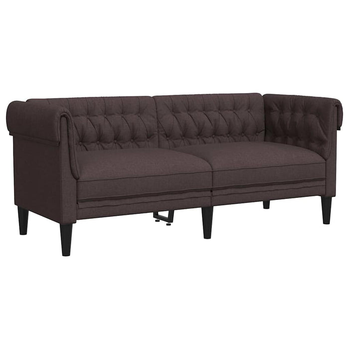 Canapea Chesterfield cu 2 locuri, maro închis, material textil - WALTI WALTI