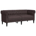 Canapea Chesterfield cu 2 locuri, maro închis, material textil - WALTI WALTI