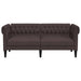 Canapea Chesterfield cu 2 locuri, maro închis, material textil - WALTI WALTI