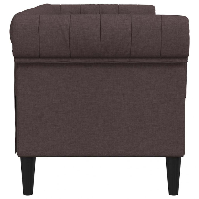Canapea Chesterfield cu 2 locuri, maro închis, material textil - WALTI WALTI
