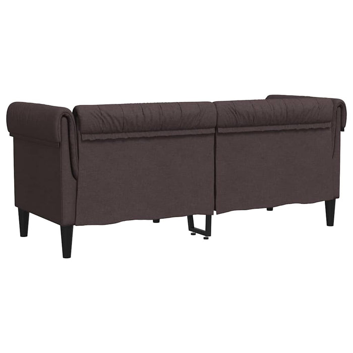 Canapea Chesterfield cu 2 locuri, maro închis, material textil - WALTI WALTI