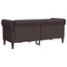 Canapea Chesterfield cu 2 locuri, maro închis, material textil - WALTI WALTI