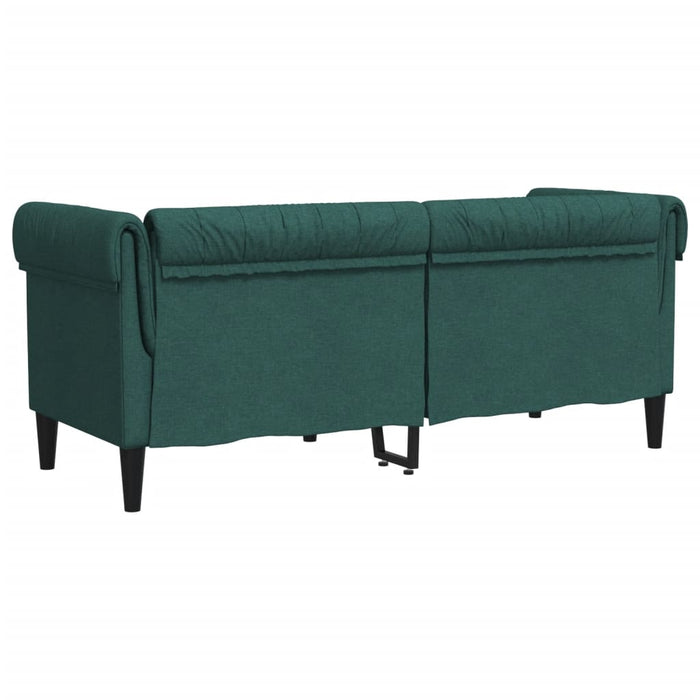 Canapea Chesterfield cu 2 locuri, verde închis, material textil - WALTI WALTI