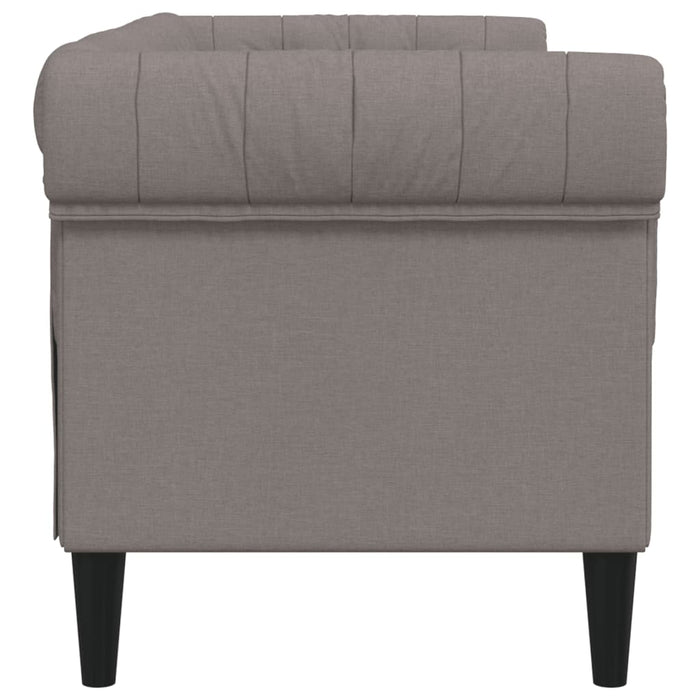 Canapea Chesterfield cu 2 locuri, gri taupe, material textil - WALTI WALTI
