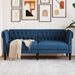 Canapea Chesterfield cu 2 locuri, albastru, material textil - WALTI WALTI
