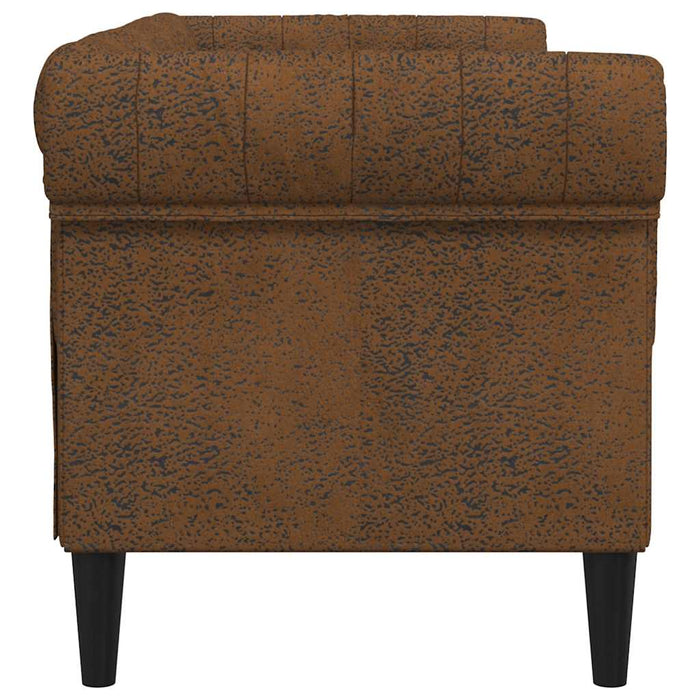Canapea Chesterfield cu 2 locuri, maro, material textil WALTI