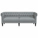 Canapea Chesterfield cu 3 locuri, gri deschis, material textil - WALTI WALTI