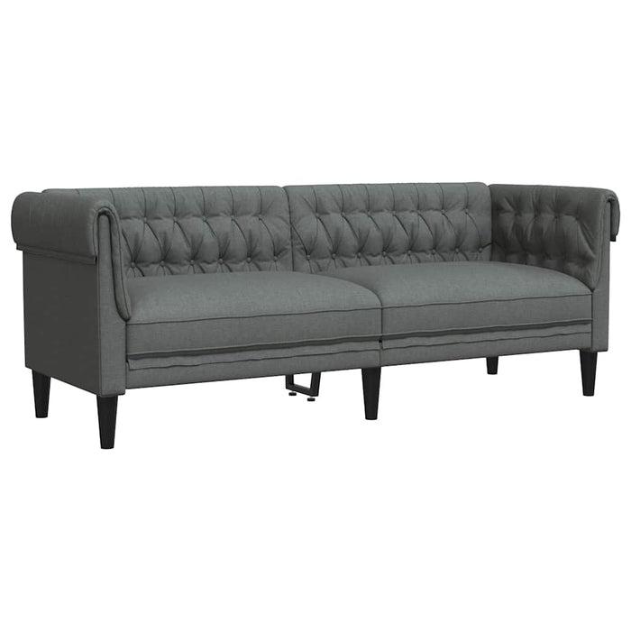 Canapea Chesterfield cu 3 locuri, gri închis, material textil - WALTI WALTI