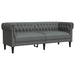 Canapea Chesterfield cu 3 locuri, gri închis, material textil - WALTI WALTI