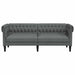 Canapea Chesterfield cu 3 locuri, gri închis, material textil - WALTI WALTI