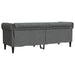 Canapea Chesterfield cu 3 locuri, gri închis, material textil - WALTI WALTI