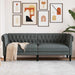 Canapea Chesterfield cu 3 locuri, gri închis, material textil - WALTI WALTI