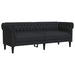 Canapea Chesterfield cu 3 locuri, negru, material textil - WALTI WALTI