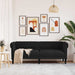 Canapea Chesterfield cu 3 locuri, negru, material textil - WALTI WALTI