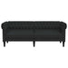 Canapea Chesterfield cu 3 locuri, negru, material textil - WALTI WALTI