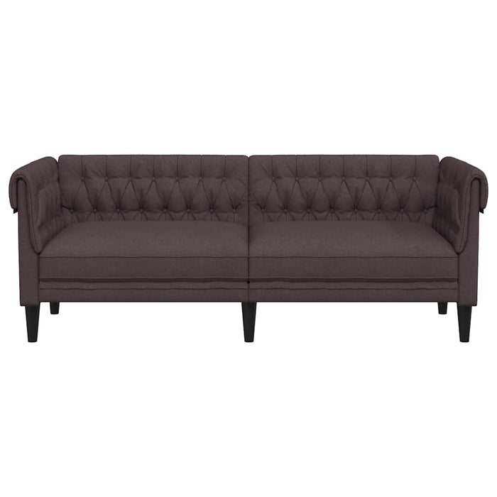 Canapea Chesterfield cu 3 locuri, maro închis, material textil - WALTI WALTI