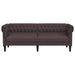 Canapea Chesterfield cu 3 locuri, maro închis, material textil - WALTI WALTI