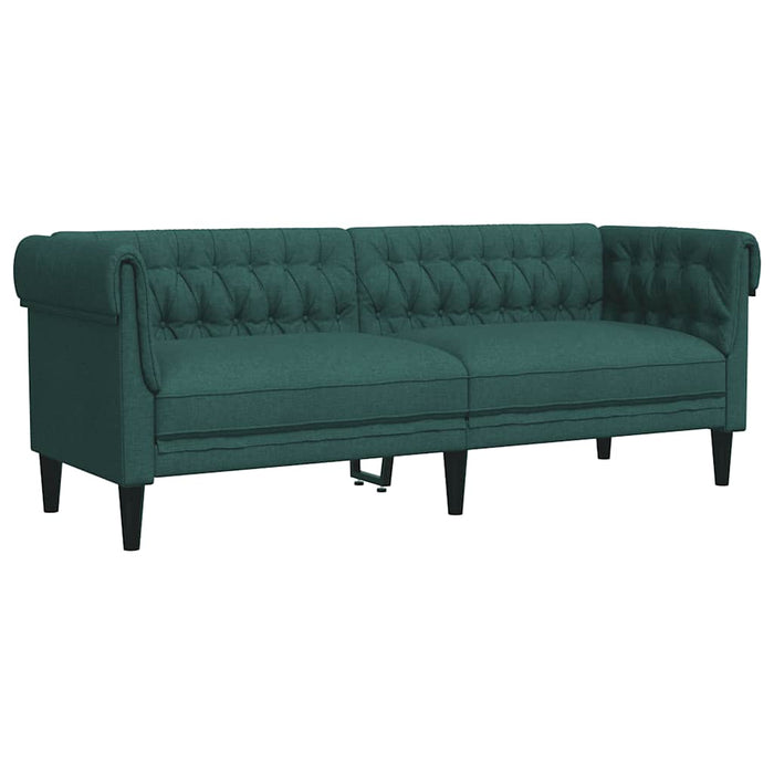 Canapea Chesterfield cu 3 locuri, verde închis, material textil - WALTI WALTI