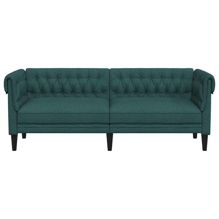 Canapea Chesterfield cu 3 locuri, verde închis, material textil - WALTI WALTI