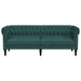 Canapea Chesterfield cu 3 locuri, verde închis, material textil - WALTI WALTI