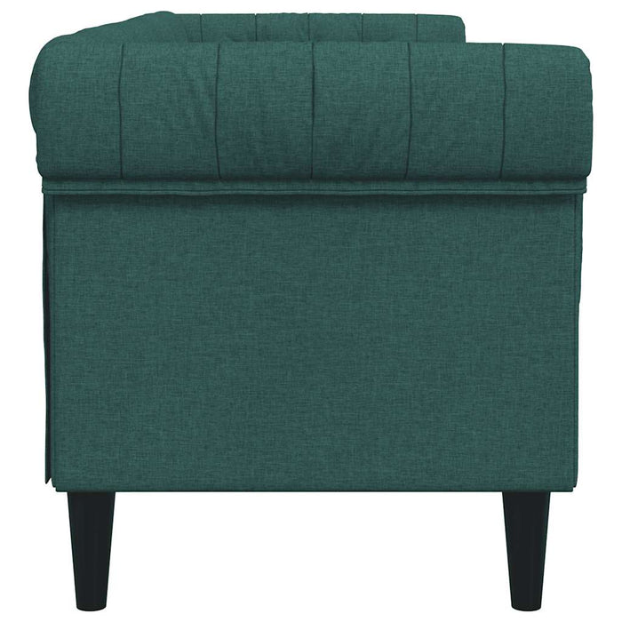 Canapea Chesterfield cu 3 locuri, verde închis, material textil - WALTI WALTI