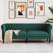Canapea Chesterfield cu 3 locuri, verde închis, material textil - WALTI WALTI