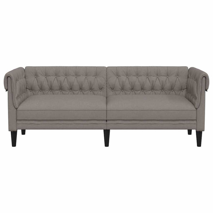 Canapea Chesterfield cu 3 locuri, gri taupe, material textil - WALTI WALTI