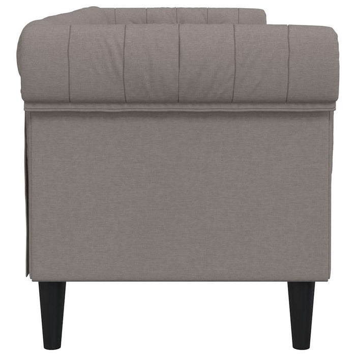 Canapea Chesterfield cu 3 locuri, gri taupe, material textil - WALTI WALTI