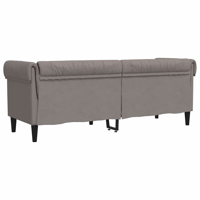 Canapea Chesterfield cu 3 locuri, gri taupe, material textil - WALTI WALTI