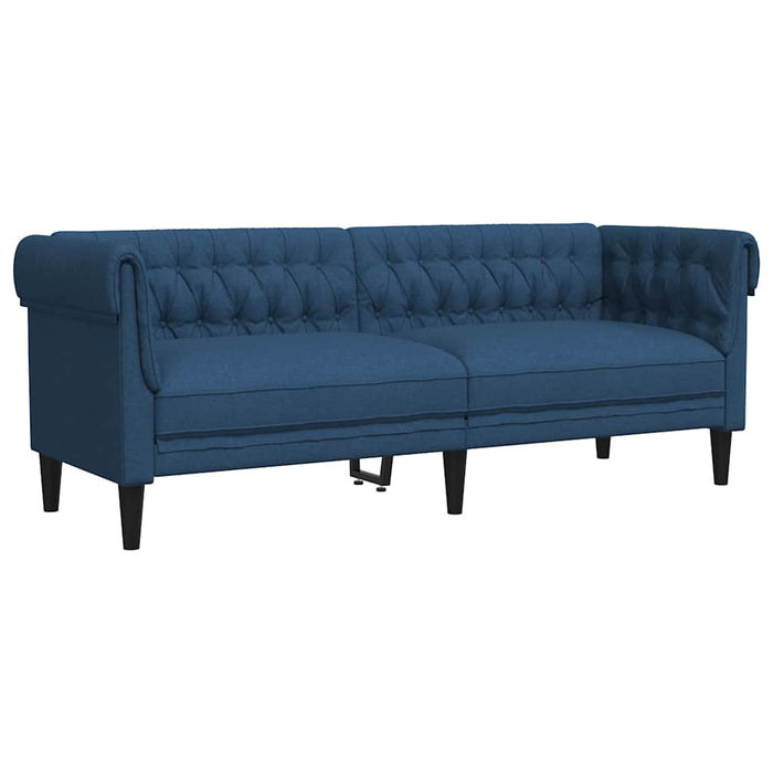 Canapea Chesterfield cu 3 locuri, albastru, material textil - WALTI WALTI