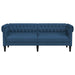 Canapea Chesterfield cu 3 locuri, albastru, material textil - WALTI WALTI