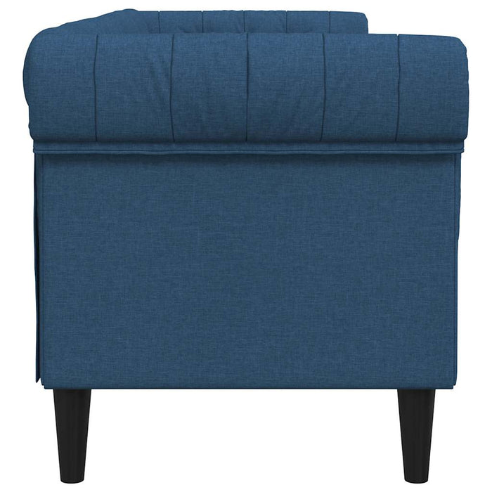 Canapea Chesterfield cu 3 locuri, albastru, material textil - WALTI WALTI