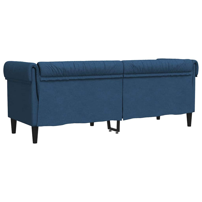 Canapea Chesterfield cu 3 locuri, albastru, material textil - WALTI WALTI