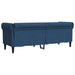 Canapea Chesterfield cu 3 locuri, albastru, material textil - WALTI WALTI