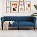 Canapea Chesterfield cu 3 locuri, albastru, material textil - WALTI WALTI