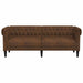 Canapea Chesterfield cu 3 locuri, maro, material textil - WALTI WALTI
