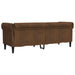 Canapea Chesterfield cu 3 locuri, maro, material textil - WALTI WALTI