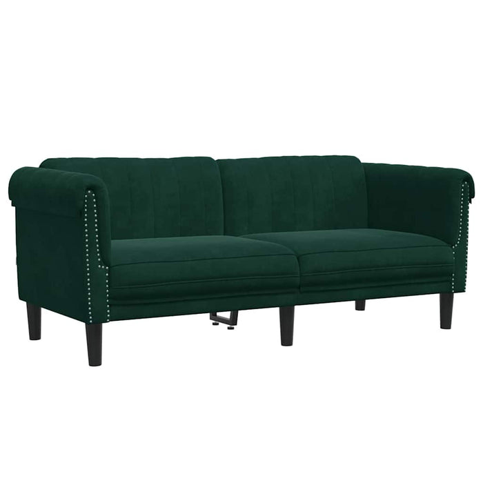 Canapea cu 2 locuri, verde închis, catifea - WALTI WALTI